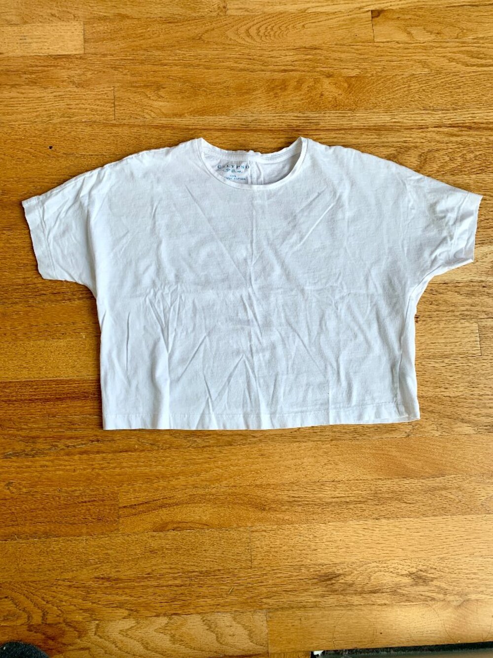 Like New XS 100% Organic Cotton White Tee-Shirt, Calypso St Barth